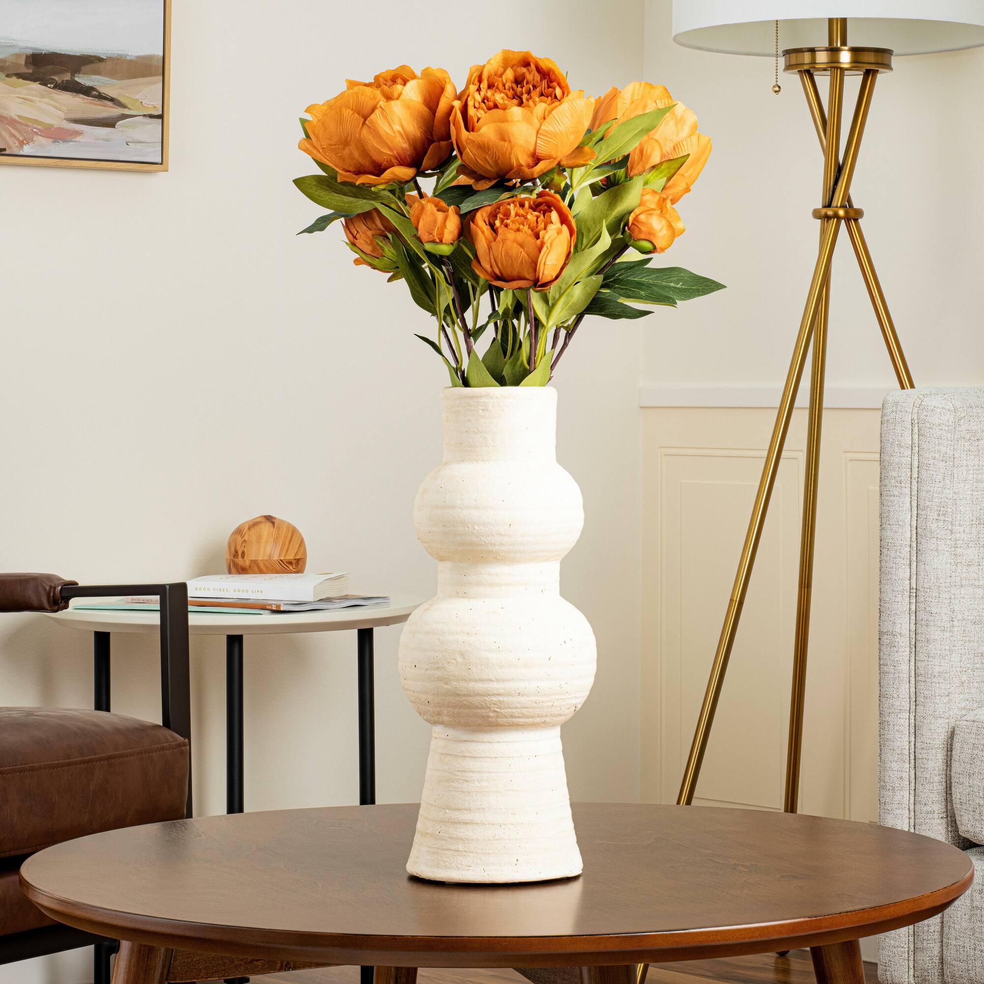 Artificial Coffee Peony Spray